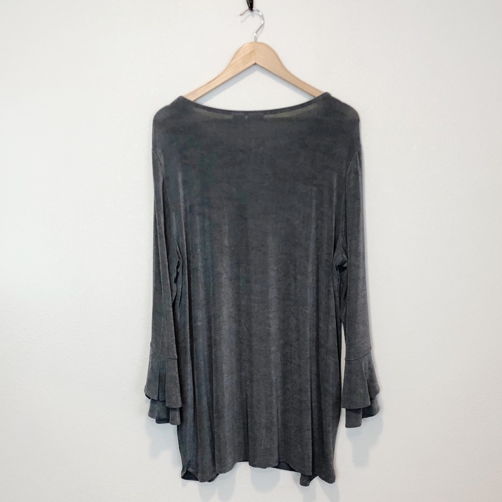 Chico's Charcoal Flow Tunic & Wide-Leg Pants Set - Picture 5 of 15